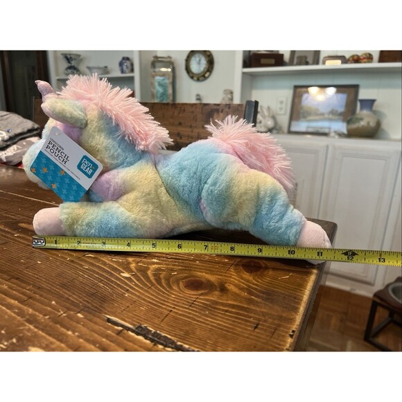 Unicorn Plush Pouch, Pastel , NWT, Fantasy, Fairy Tale, Magic, Fable - Picture 4 of 5